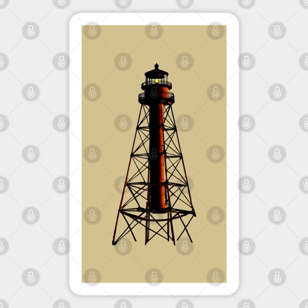 Sanibel Lighthouse Solo Magnet by Trent Tides